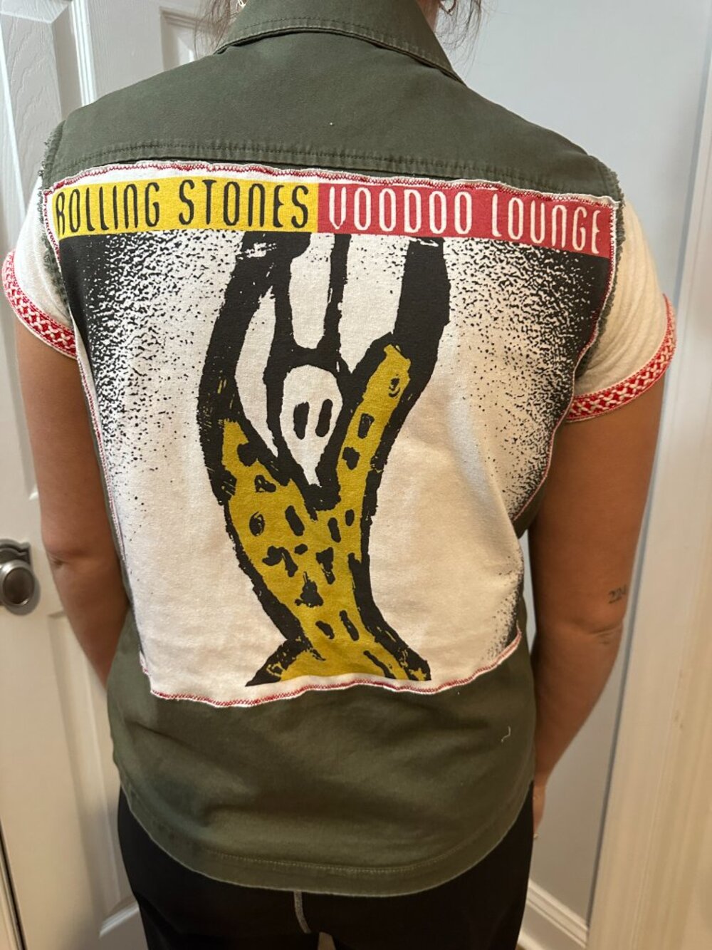 Rolling Stones Voodoo Lounge Green Studded Vest - Picture 2 of 4